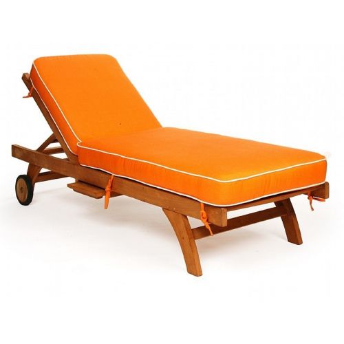 Modern Teak Patio Chaise Lounge CA-50118